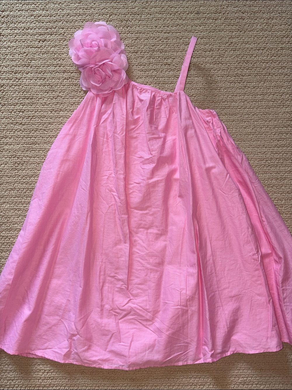 Janie and Jack Pink Serena Williams Pink One-Shoulder Flower Dress 10